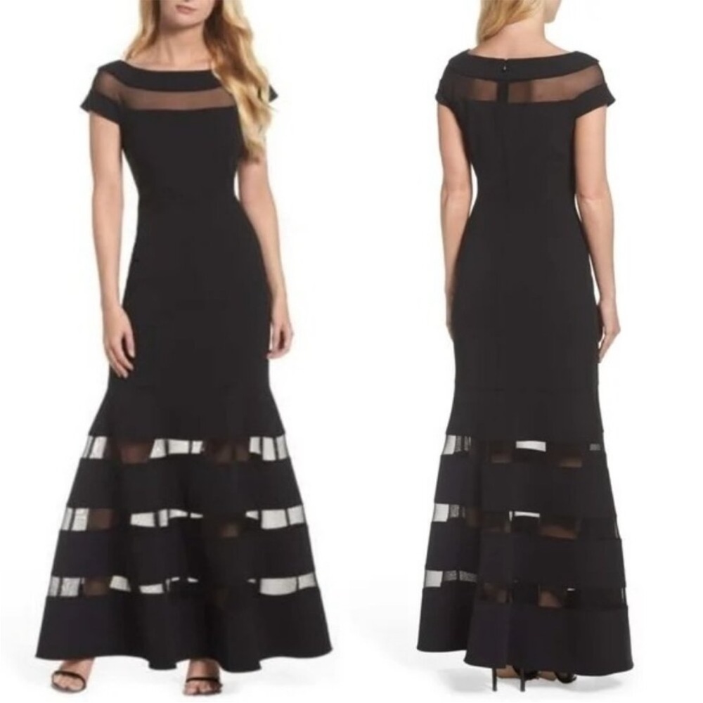 NEW Vince Camuto Illusion Long Maxi Formal Evening Gown Dress Size 2